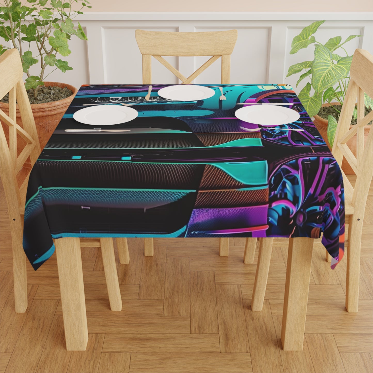 Tablecloth Bugatti Neon Chiron 1