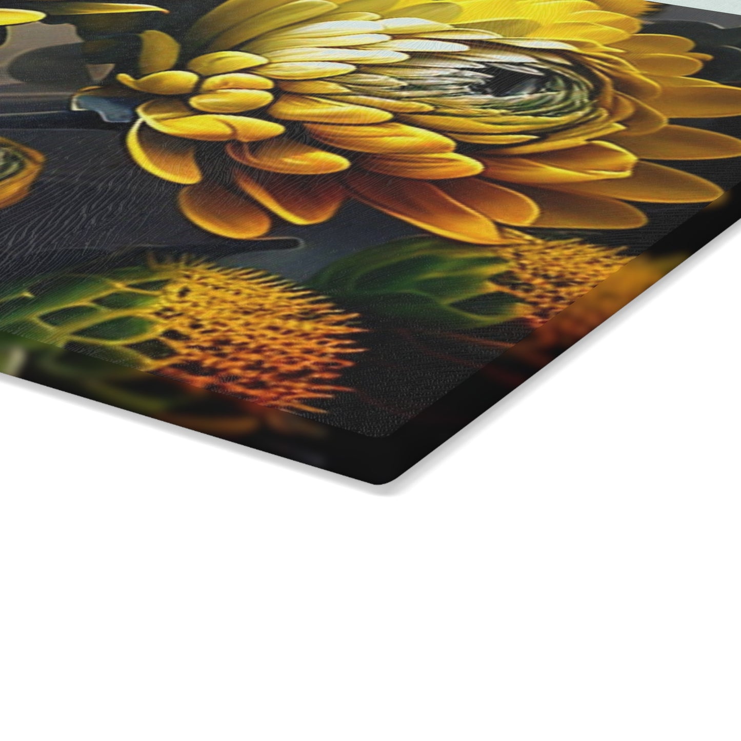 Glass Cutting Board Yellow Hermosas Flores Amarillas 2