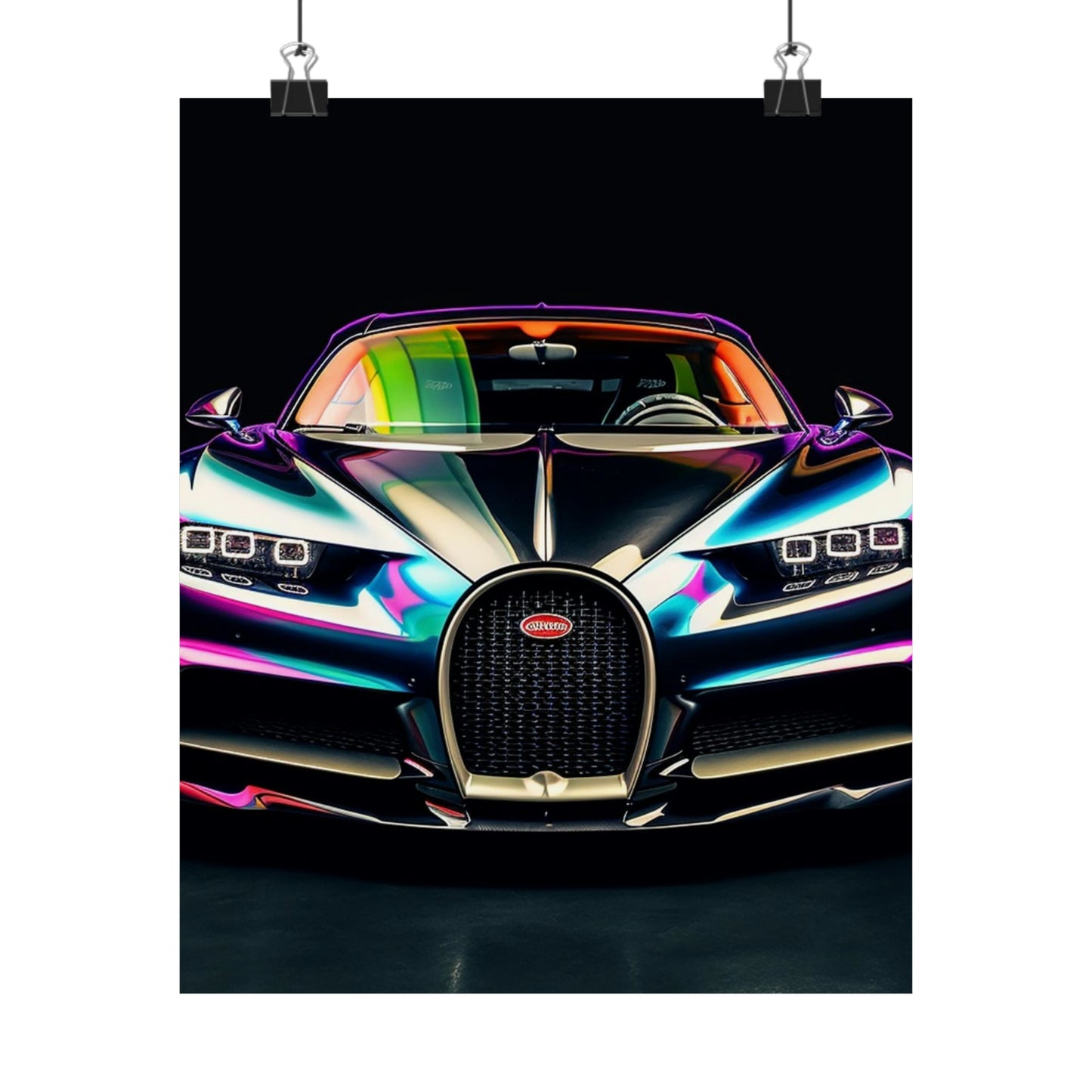 Premium Matte Vertical Posters Hyper Bugatti Chiron 4