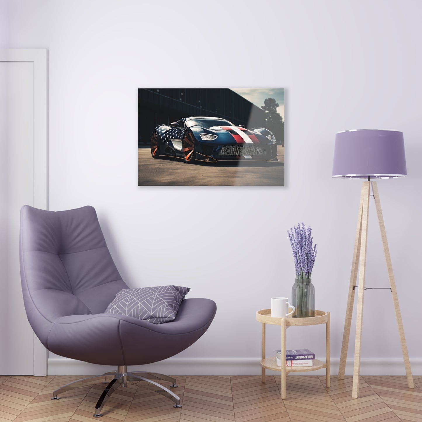 Acrylic Prints Bugatti Flag American 2