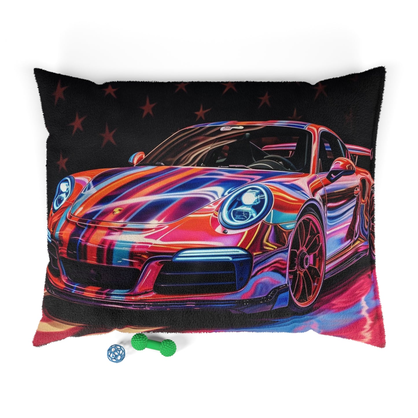 Pet Bed American Flag Colored Porsche 3