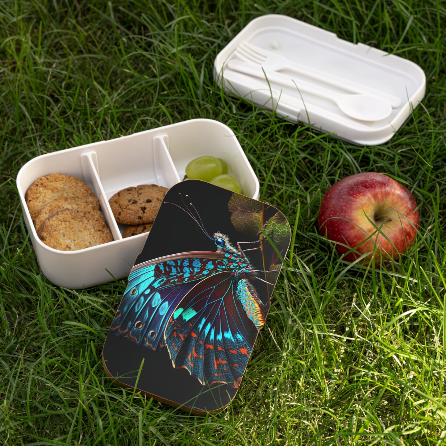 Bento Lunch Box Hue Neon Butterfly 2