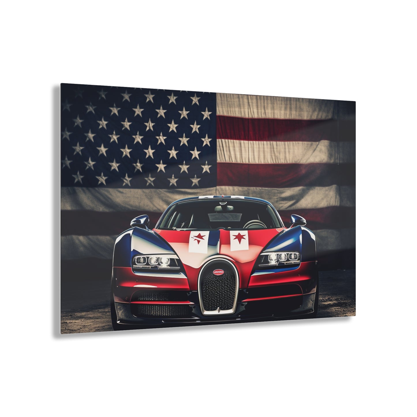 Acrylic Prints Bugatti American Flag 3