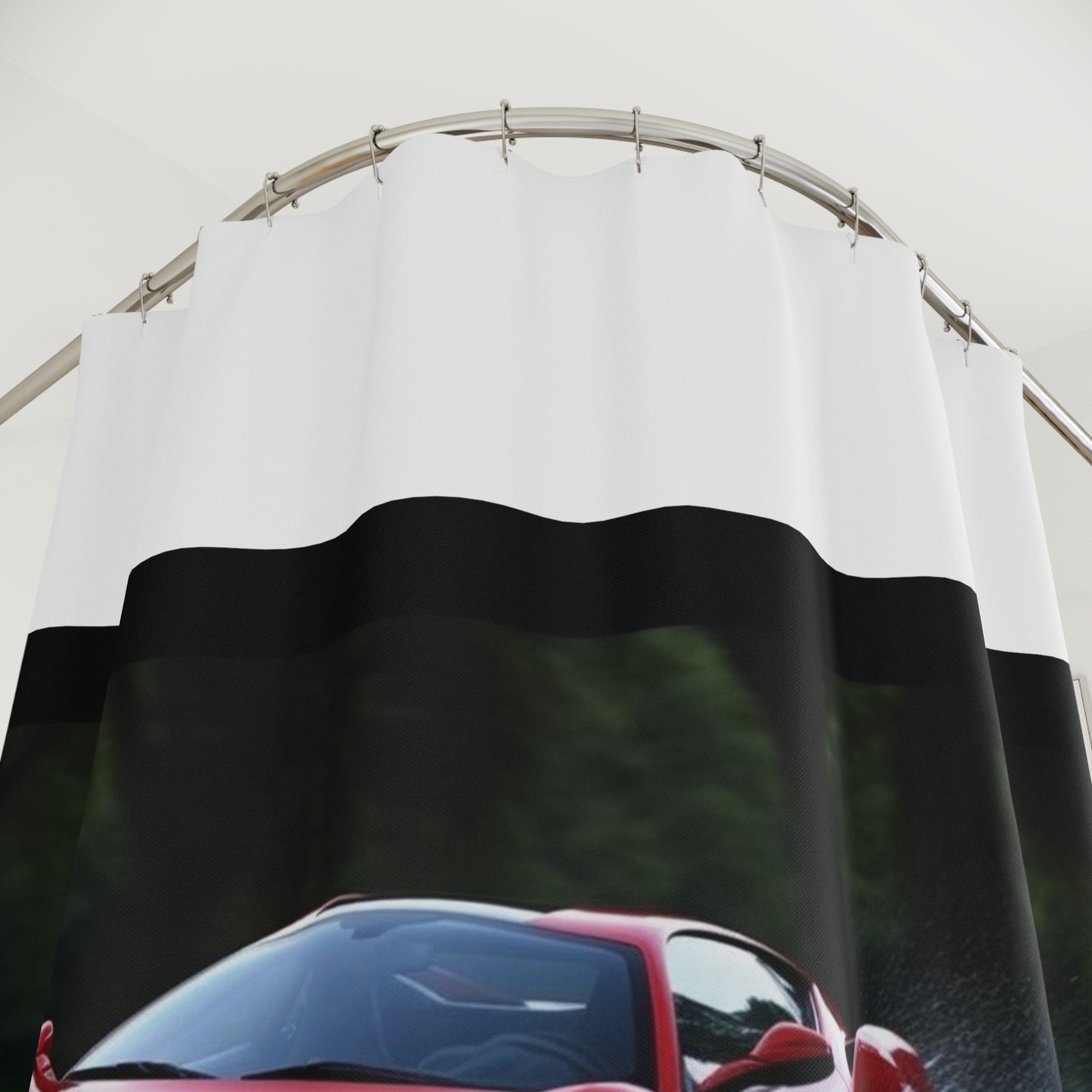 Polyester Shower Curtain Water Ferrari Splash 2
