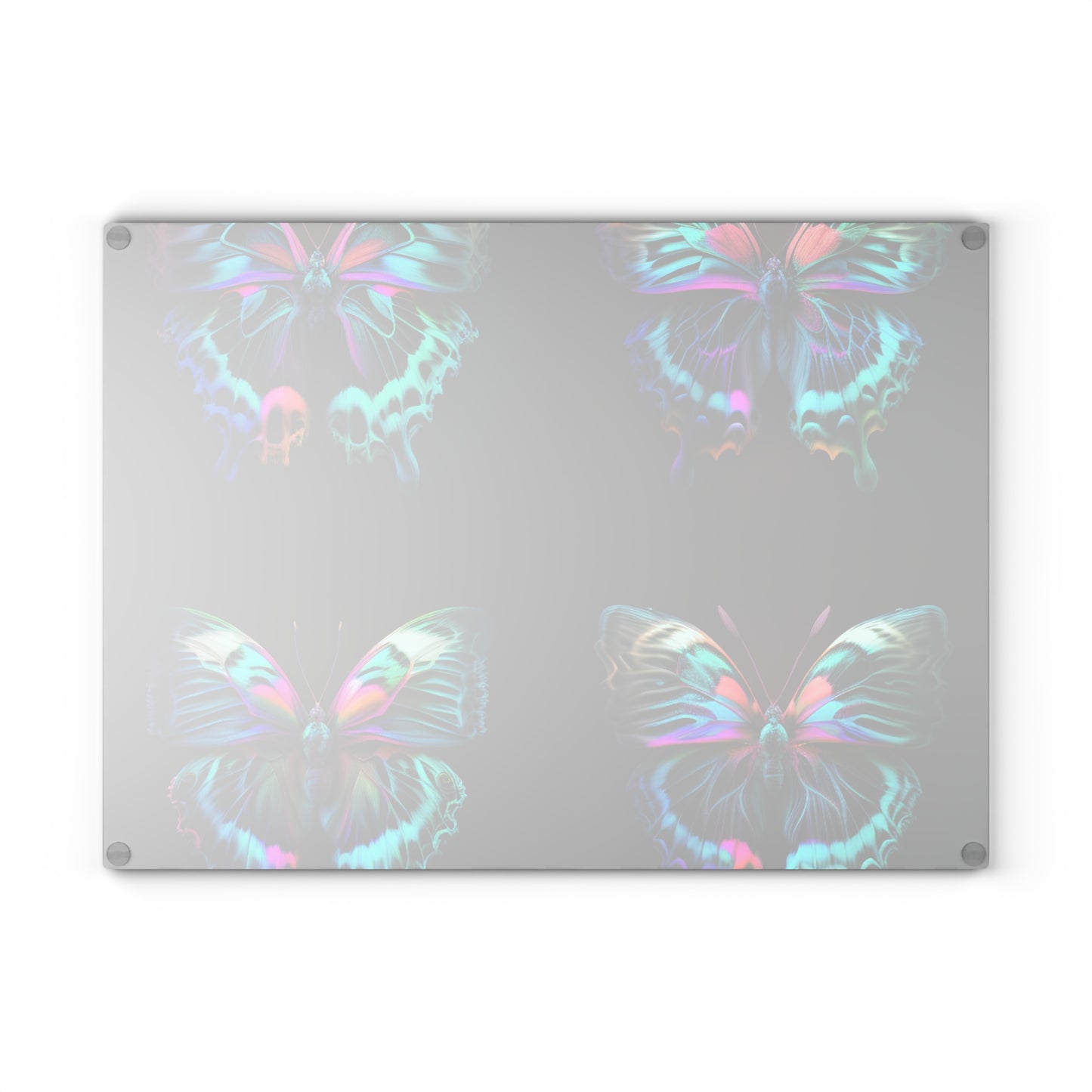 Glass Cutting Board Neon Butterfly Fusion 5