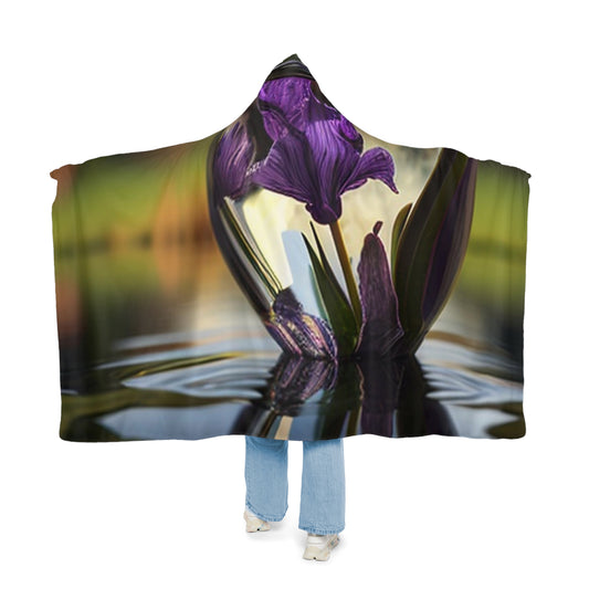 Snuggle Hooded Blanket Purple Iris in a vase 3