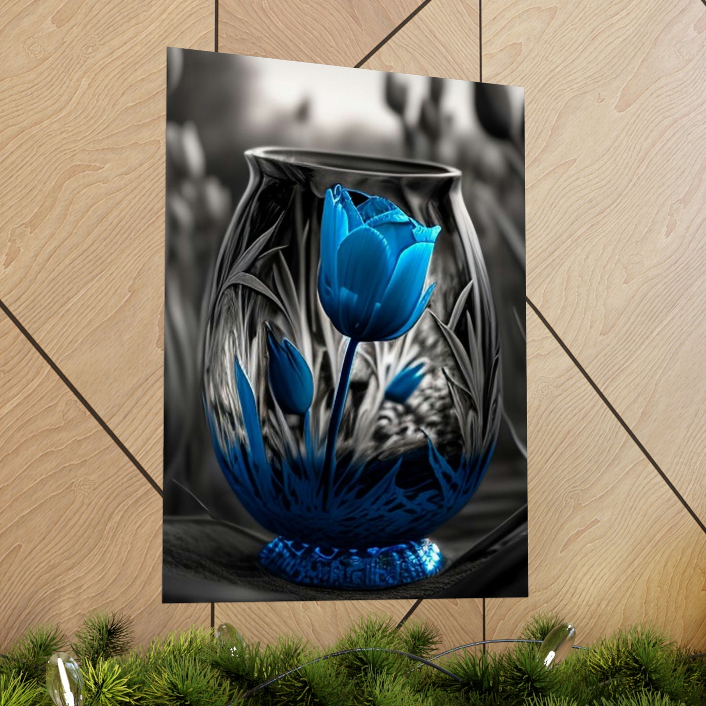 Premium Matte Vertical Posters Tulip Blue 3