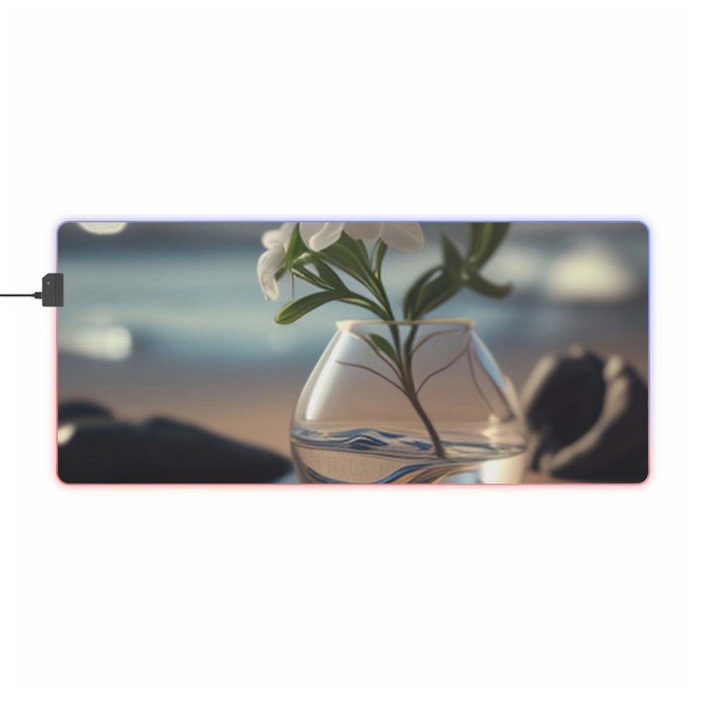 LED Gaming Mouse Pad Jasmine glass vase 3