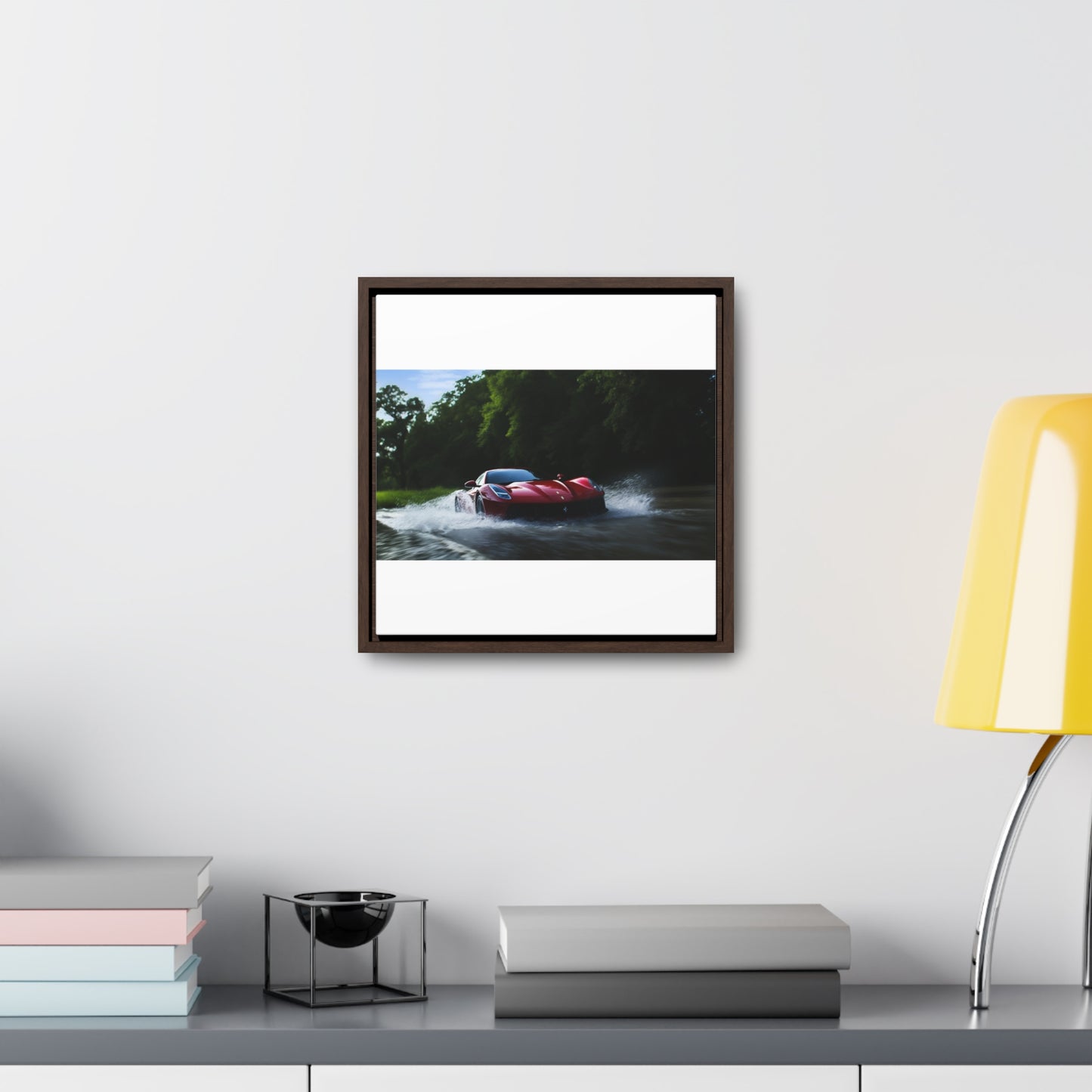 Gallery Canvas Wraps, Square Frame Water Ferrari Splash 1