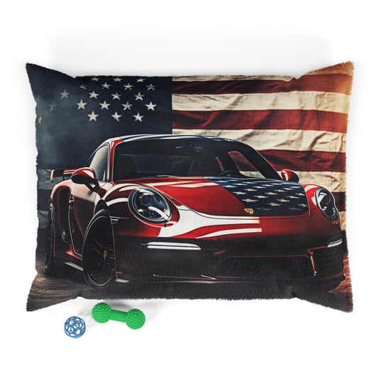 Pet Bed American Flag Background Porsche 2