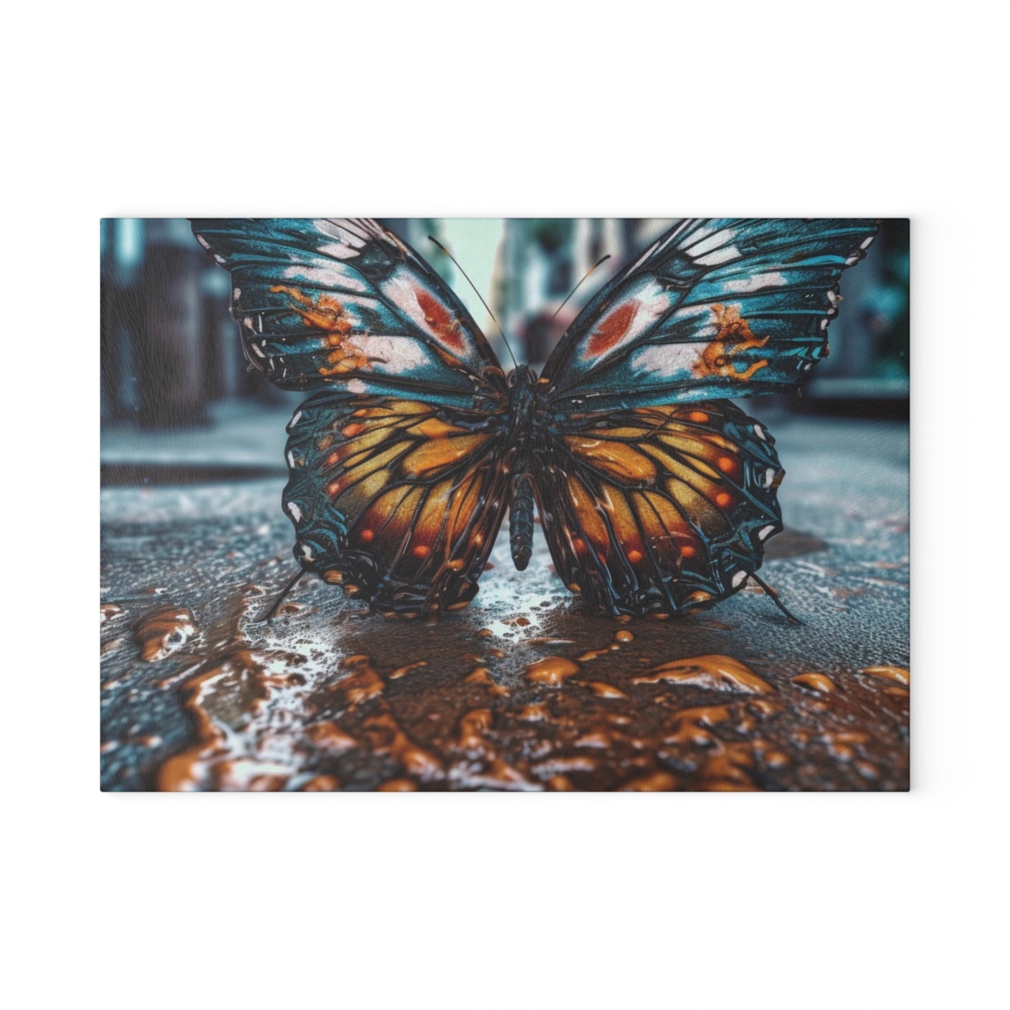 Glass Cutting Board Water Butterfly Street 3