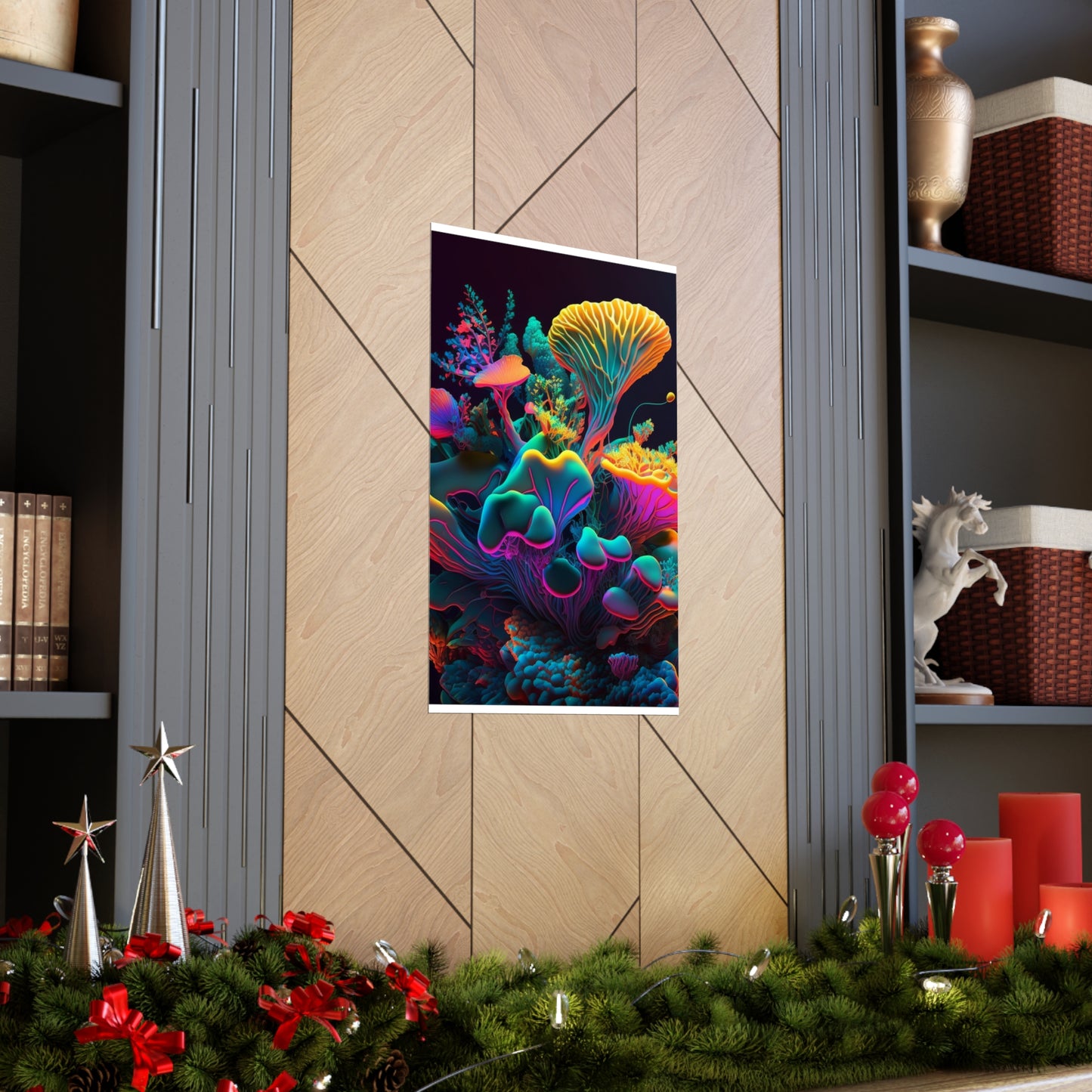 Premium Matte Vertical Posters Macro Coral Reef 1