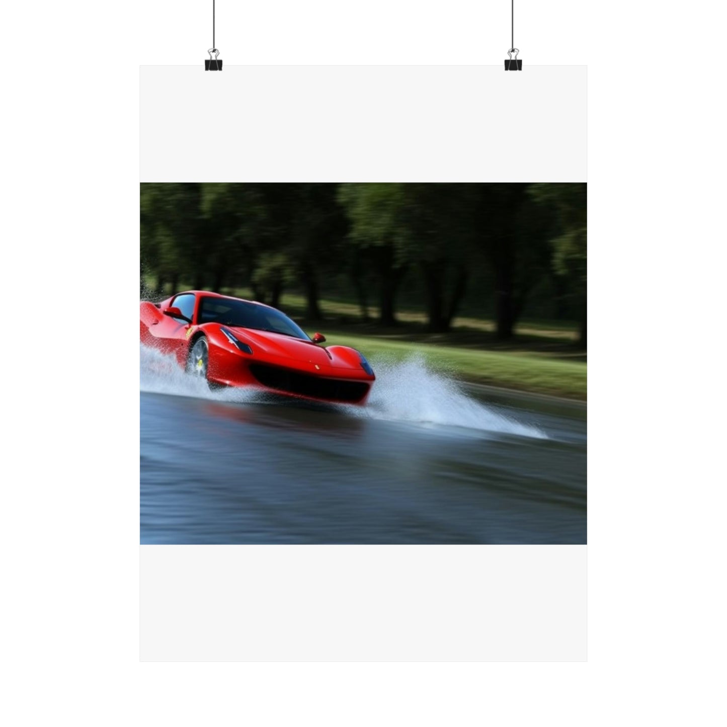 Premium Matte Vertical Posters Water Ferrari Splash 3