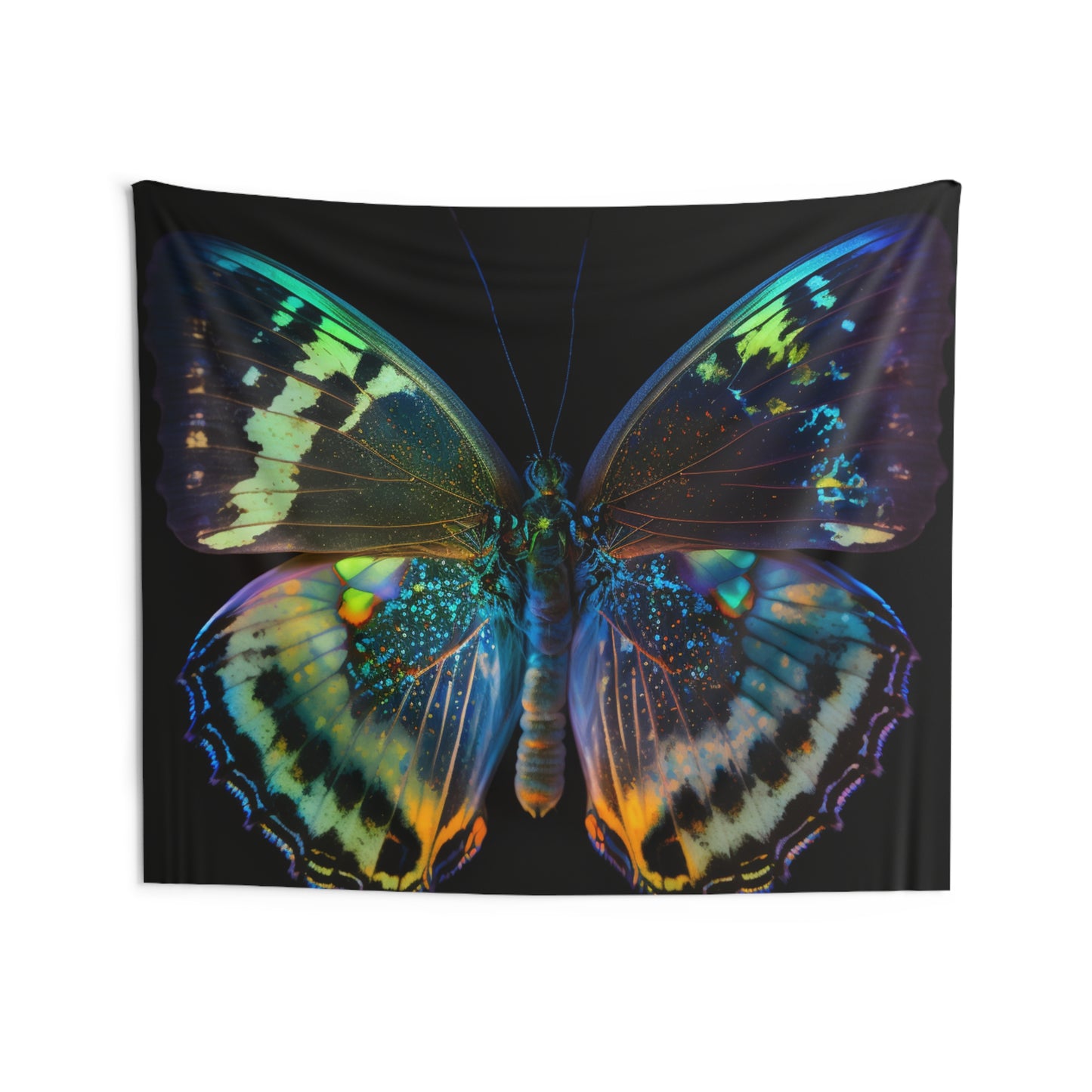 Indoor Wall Tapestries Neon Butterfly Flair 4
