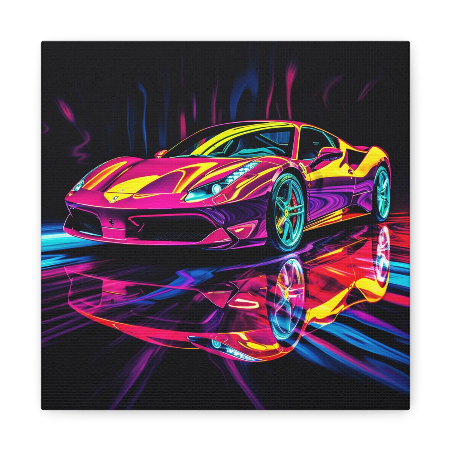 Canvas Gallery Wraps Pink Ferrari Macro 2