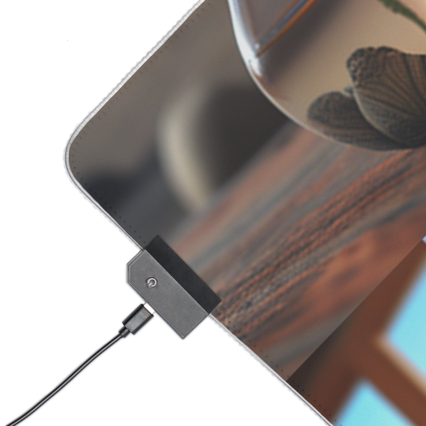 LED Gaming Mouse Pad Poppy in a Glass Vase 5