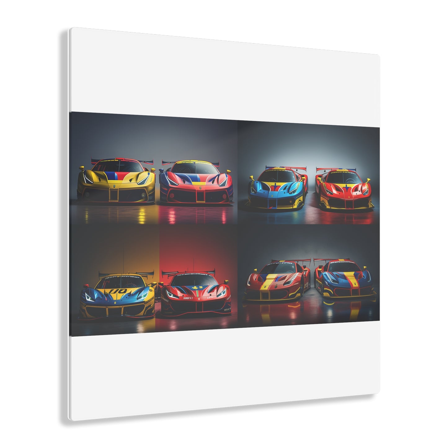 Acrylic Prints Ferrari Red Blue 5