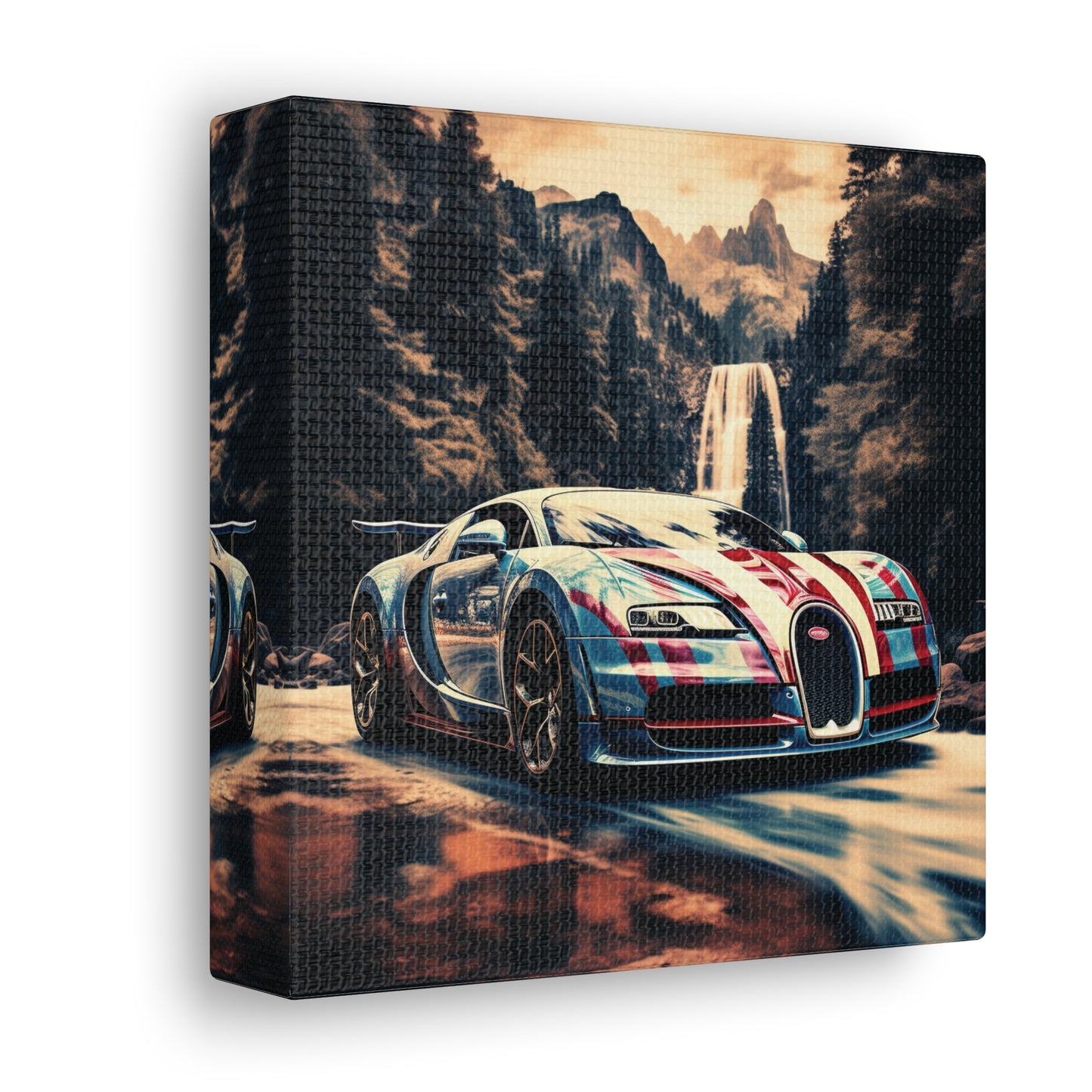 Canvas Gallery Wraps Bugatti Waterfall 1