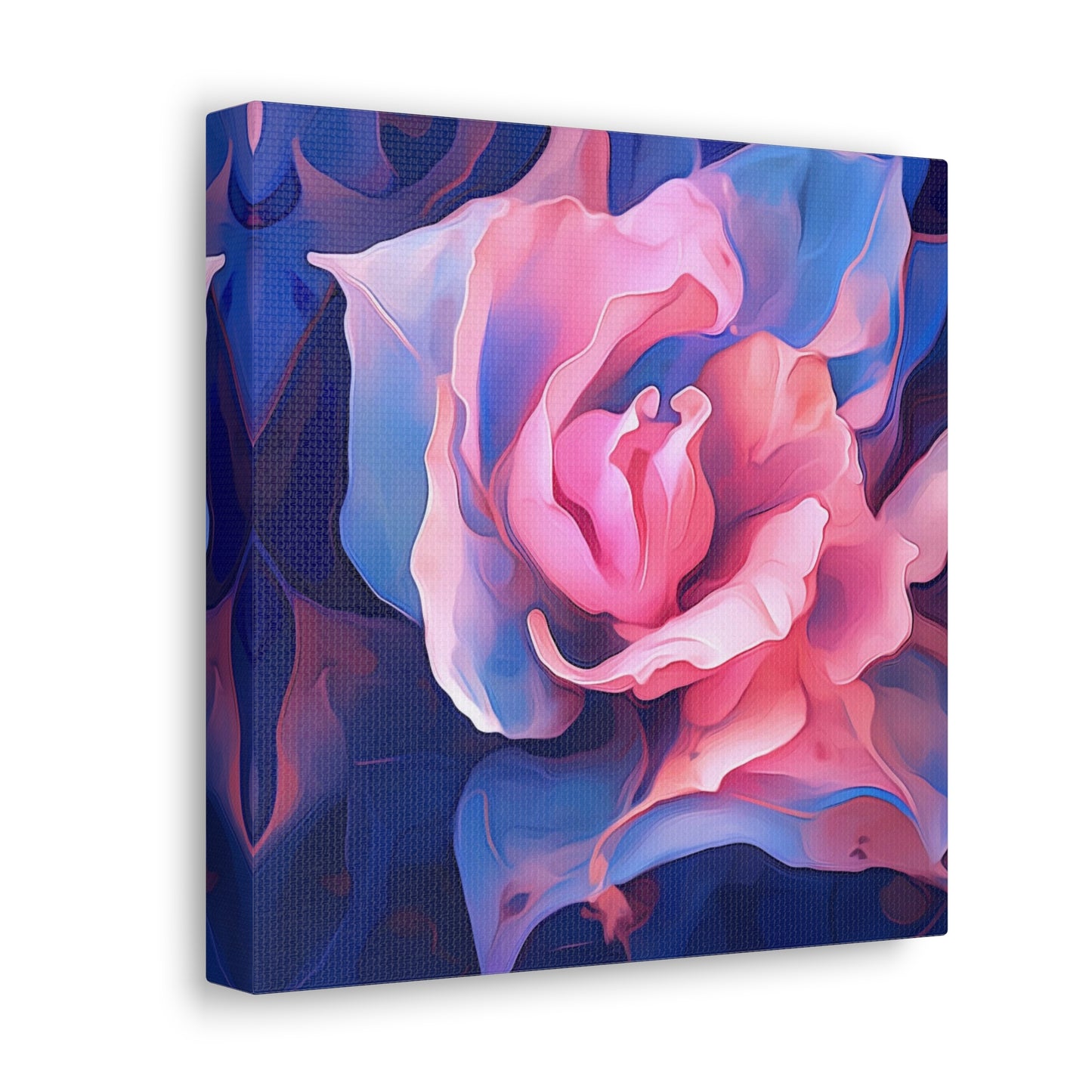 Canvas Gallery Wraps Pink & Blue Tulip Rose 1