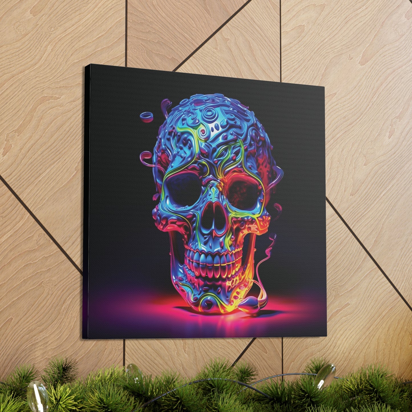 Canvas Gallery Wraps Macro Skull Color 3