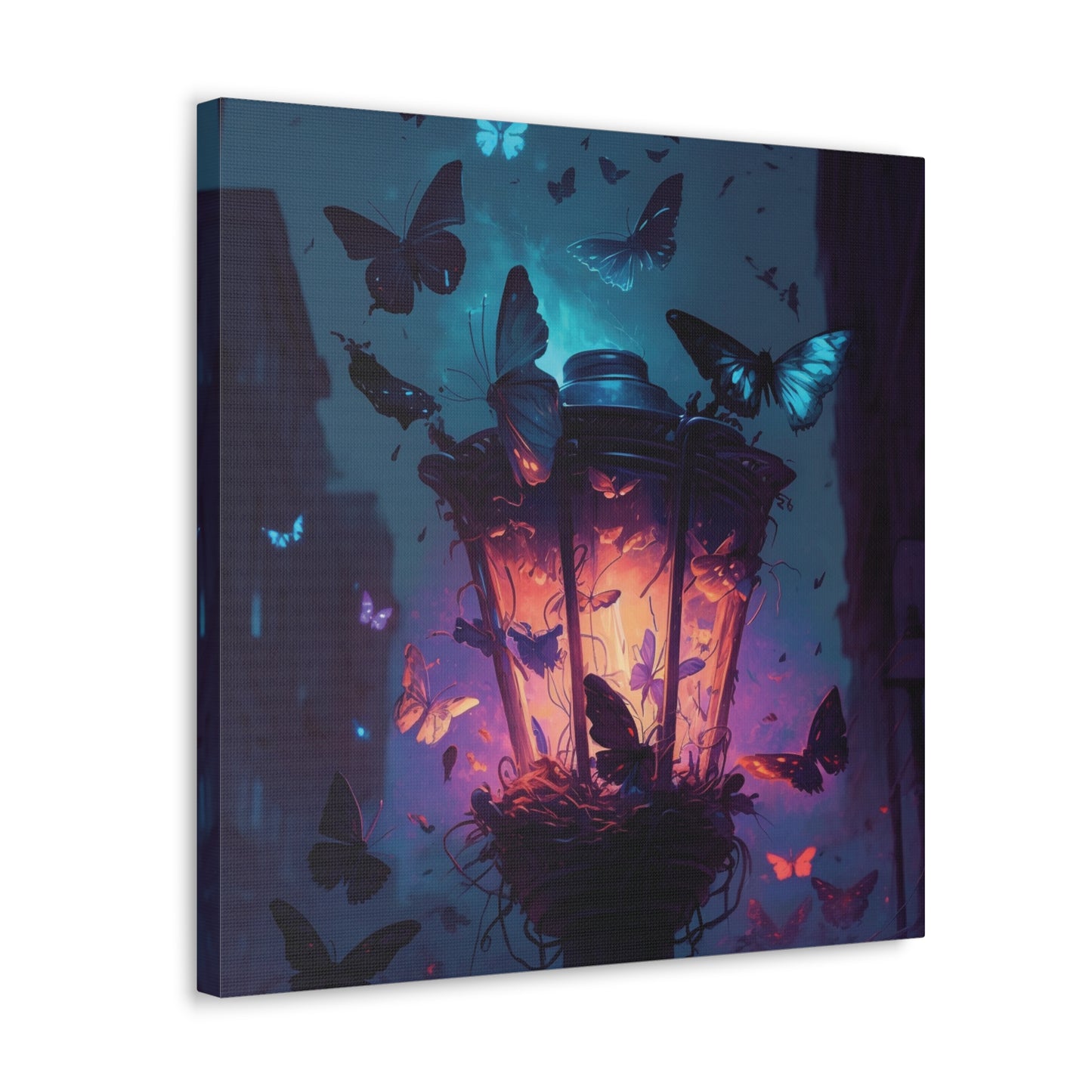 Canvas Gallery Wraps Street Light Butterfly 3