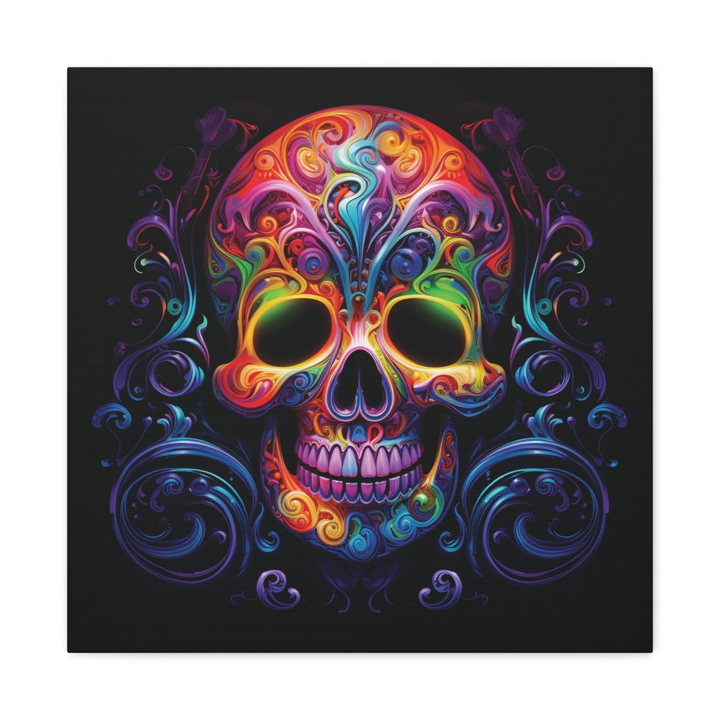 Canvas Gallery Wraps Macro Skull Color 2