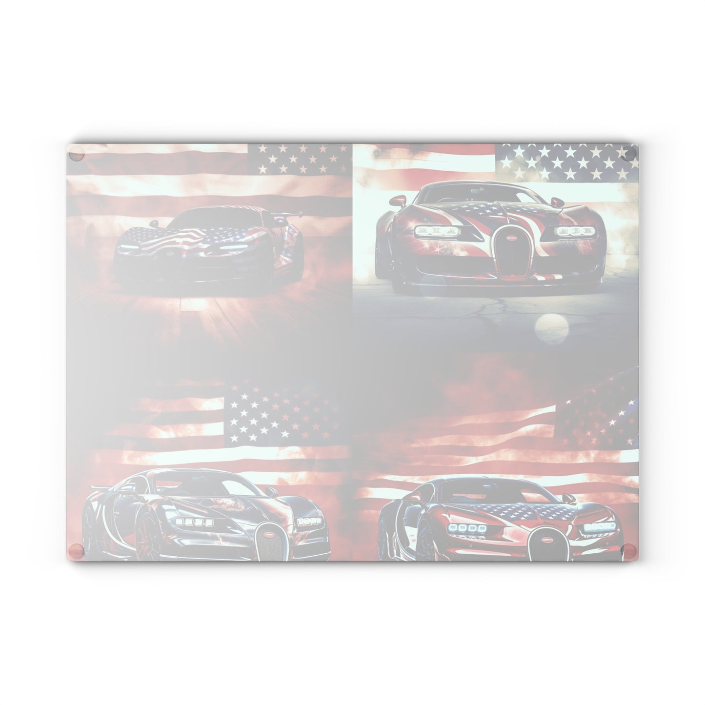 Glass Cutting Board Abstract American Flag Background Bugatti 5