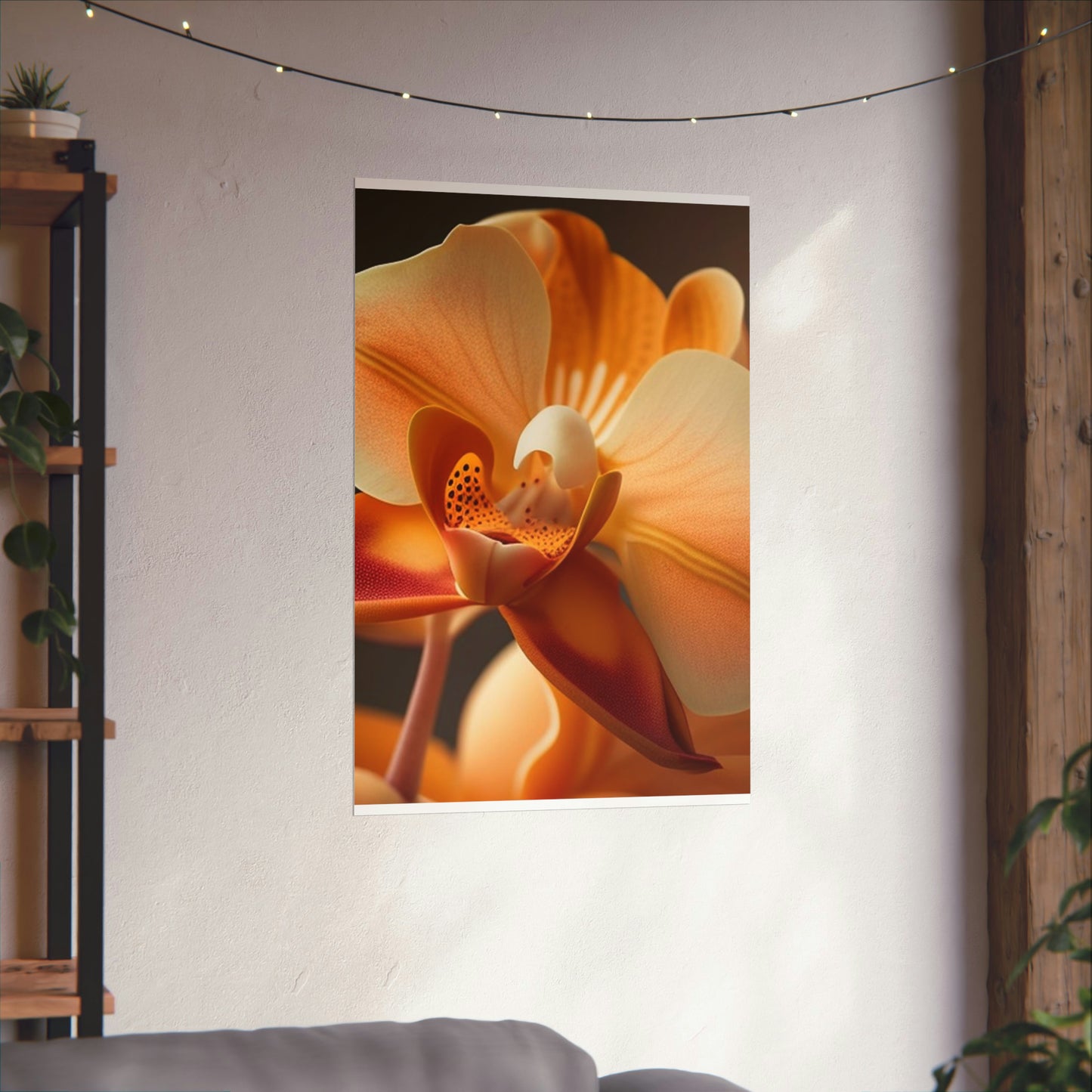 Premium Matte Vertical Posters Orange Orchid 3