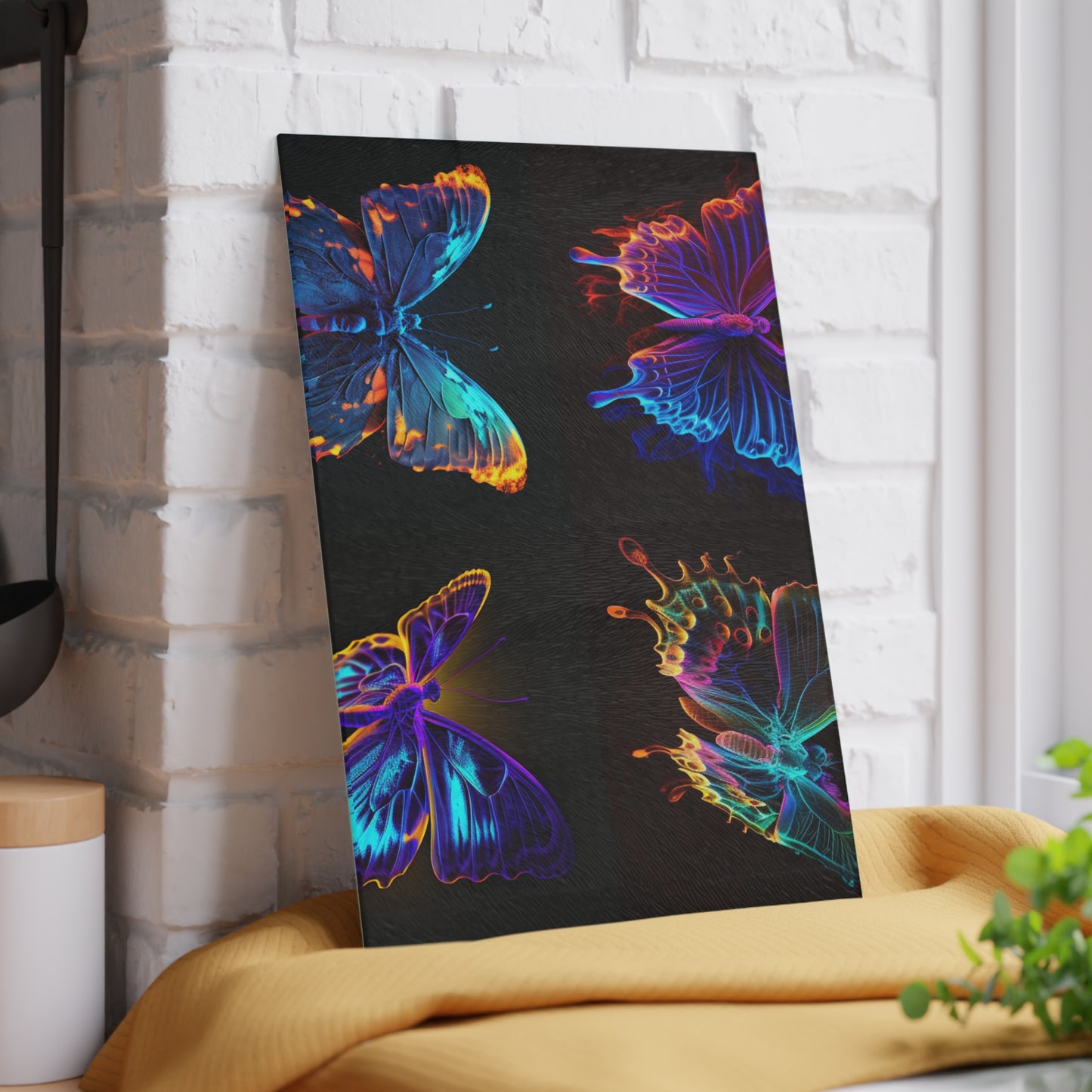 Glass Cutting Board Thermal Butterfly 5