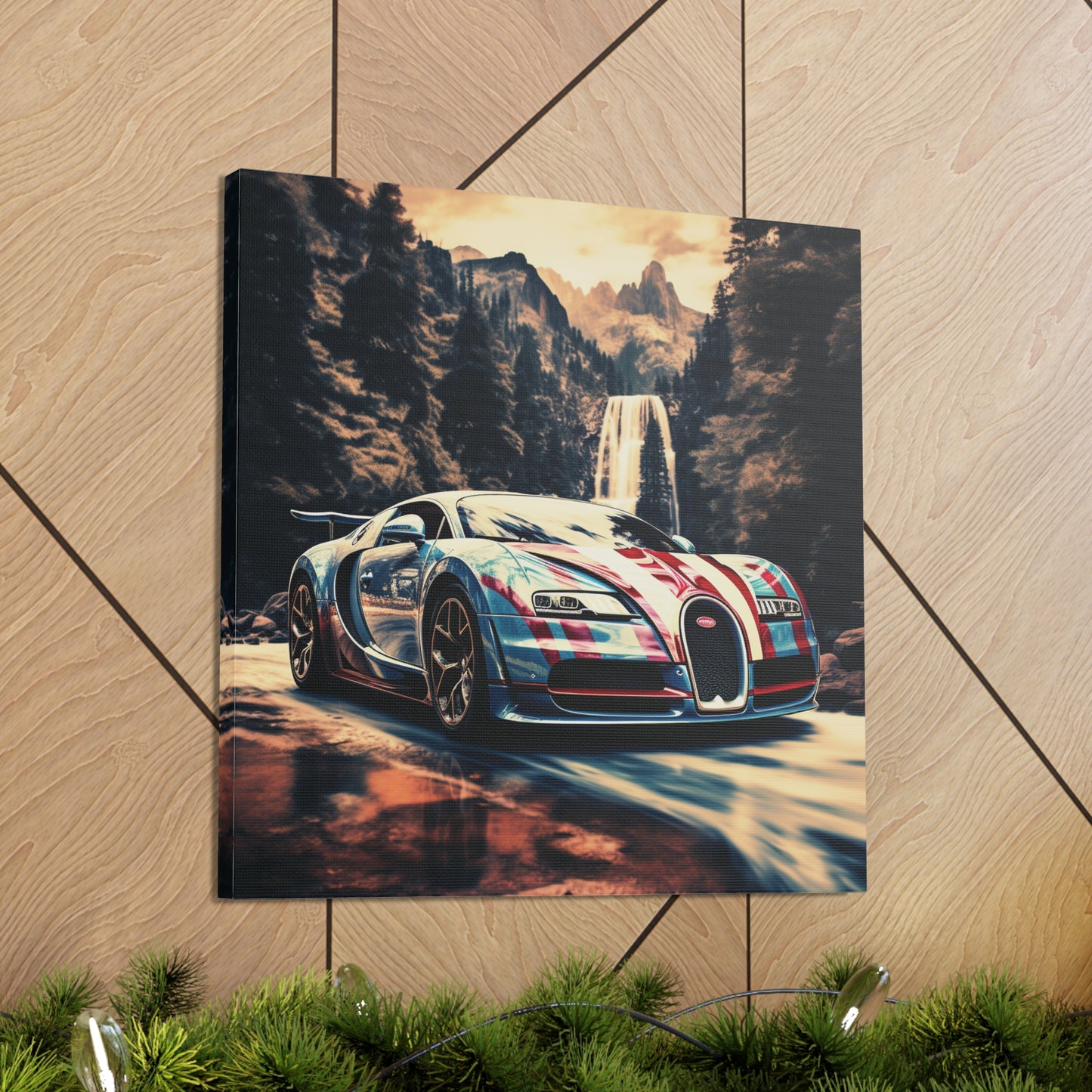 Canvas Gallery Wraps Bugatti Waterfall 1