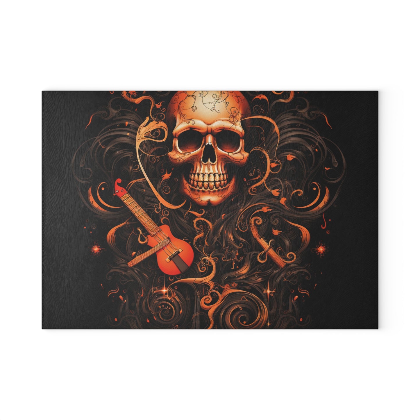 Glass Cutting Board Skull Treble Clef 4