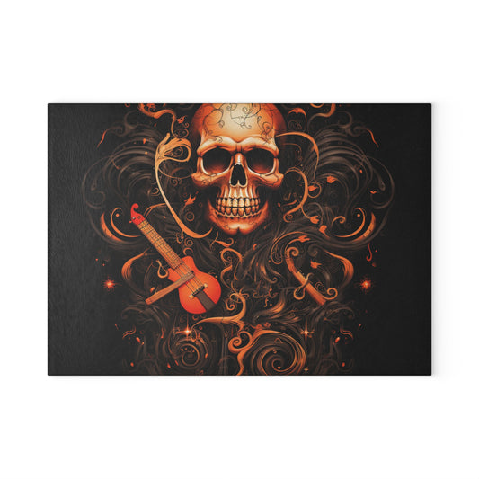 Glass Cutting Board Skull Treble Clef 4