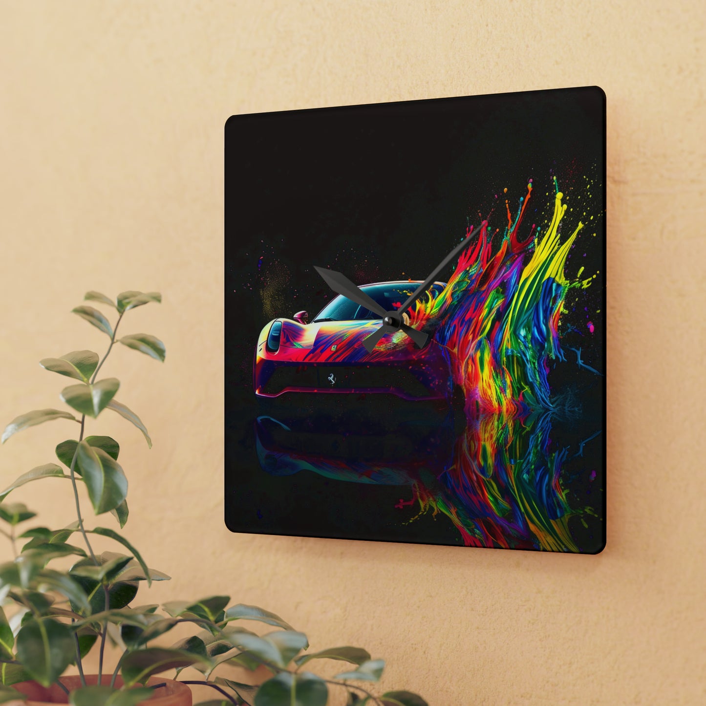 Acrylic Wall Clock Ferrari Fusion Water 3