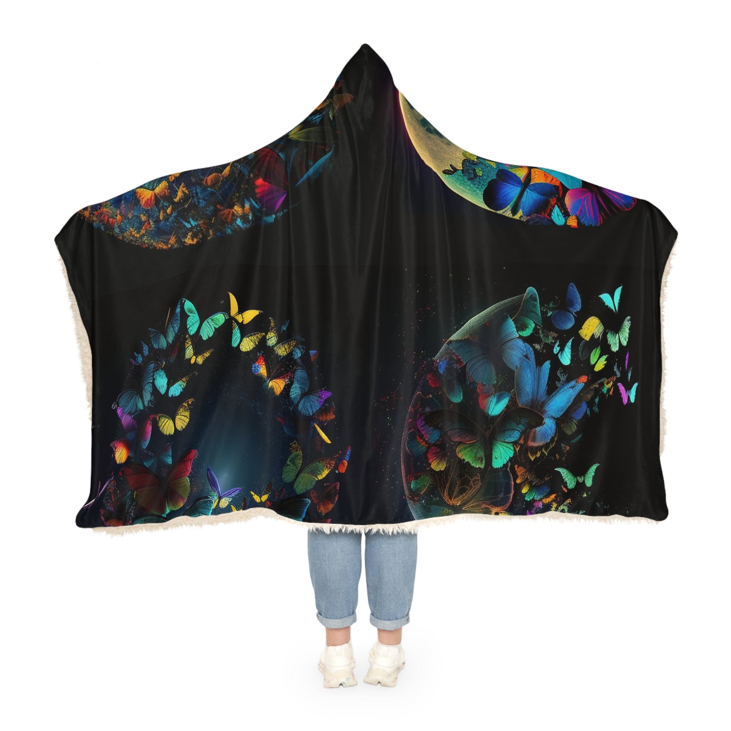 Snuggle Hooded Blanket Moon Butterfly 5