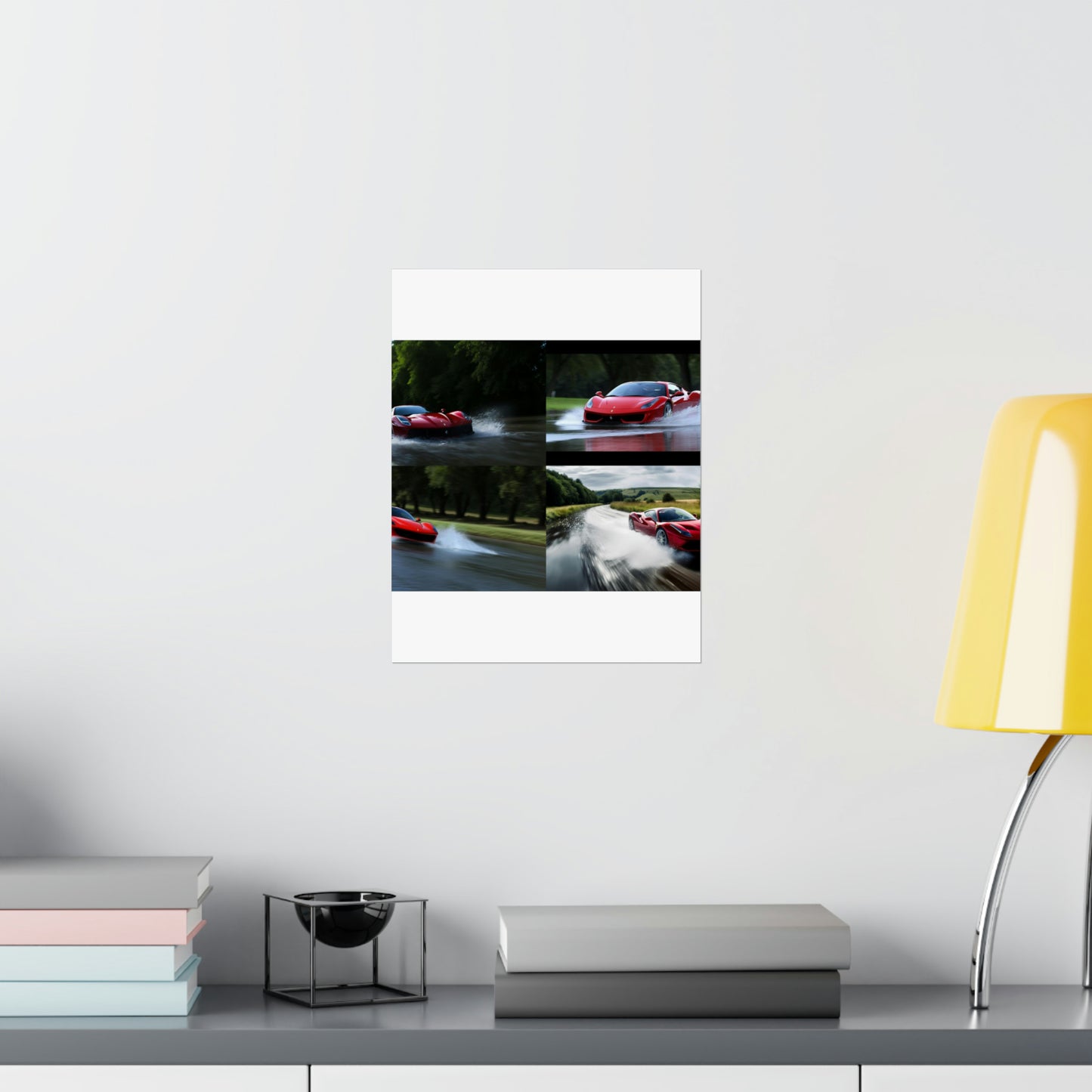 Premium Matte Vertical Posters Water Ferrari Splash 5