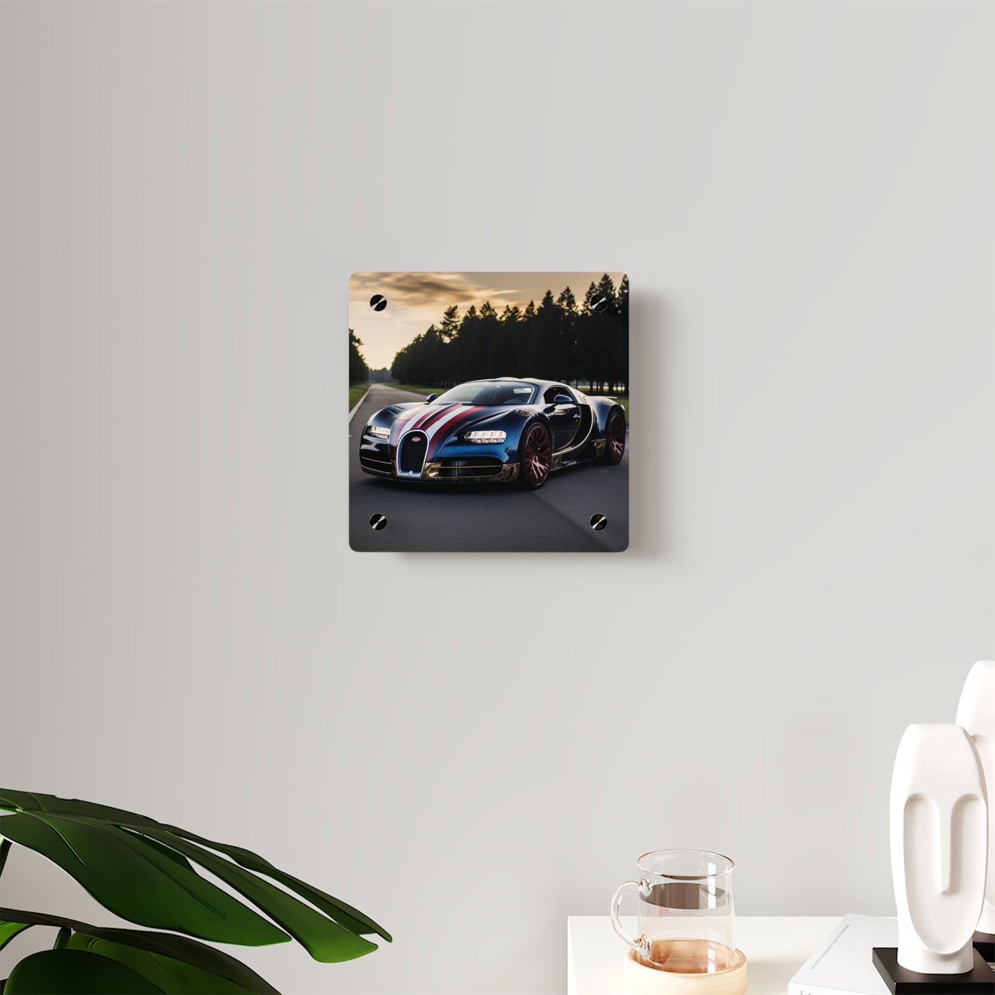 Acrylic Wall Art Panels Bugatti Flag American 1