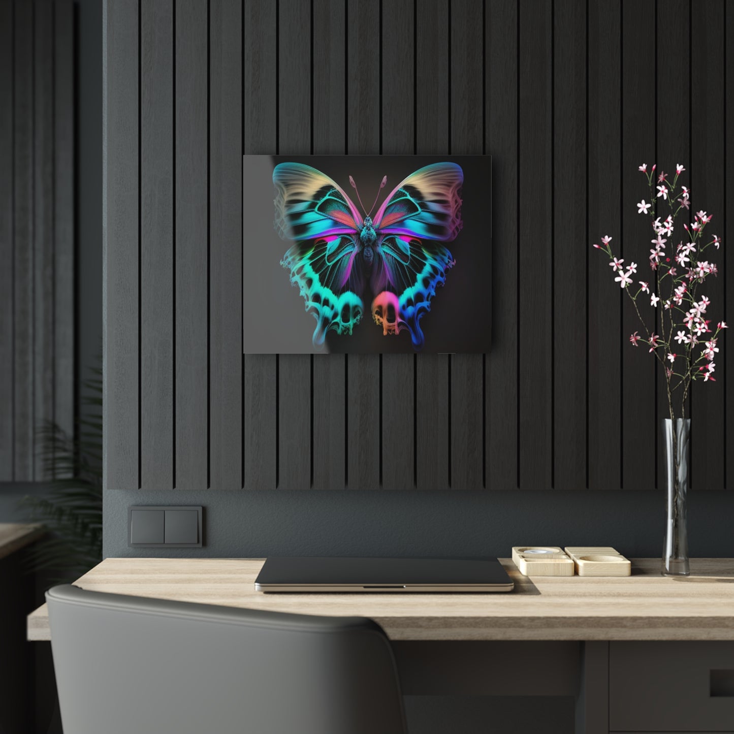 Acrylic Prints Neon Butterfly Fusion 2