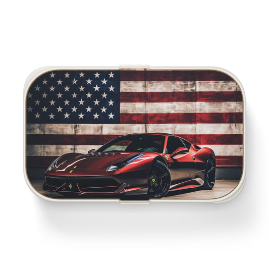 Bento Lunch Box American Flag Background Ferrari 4