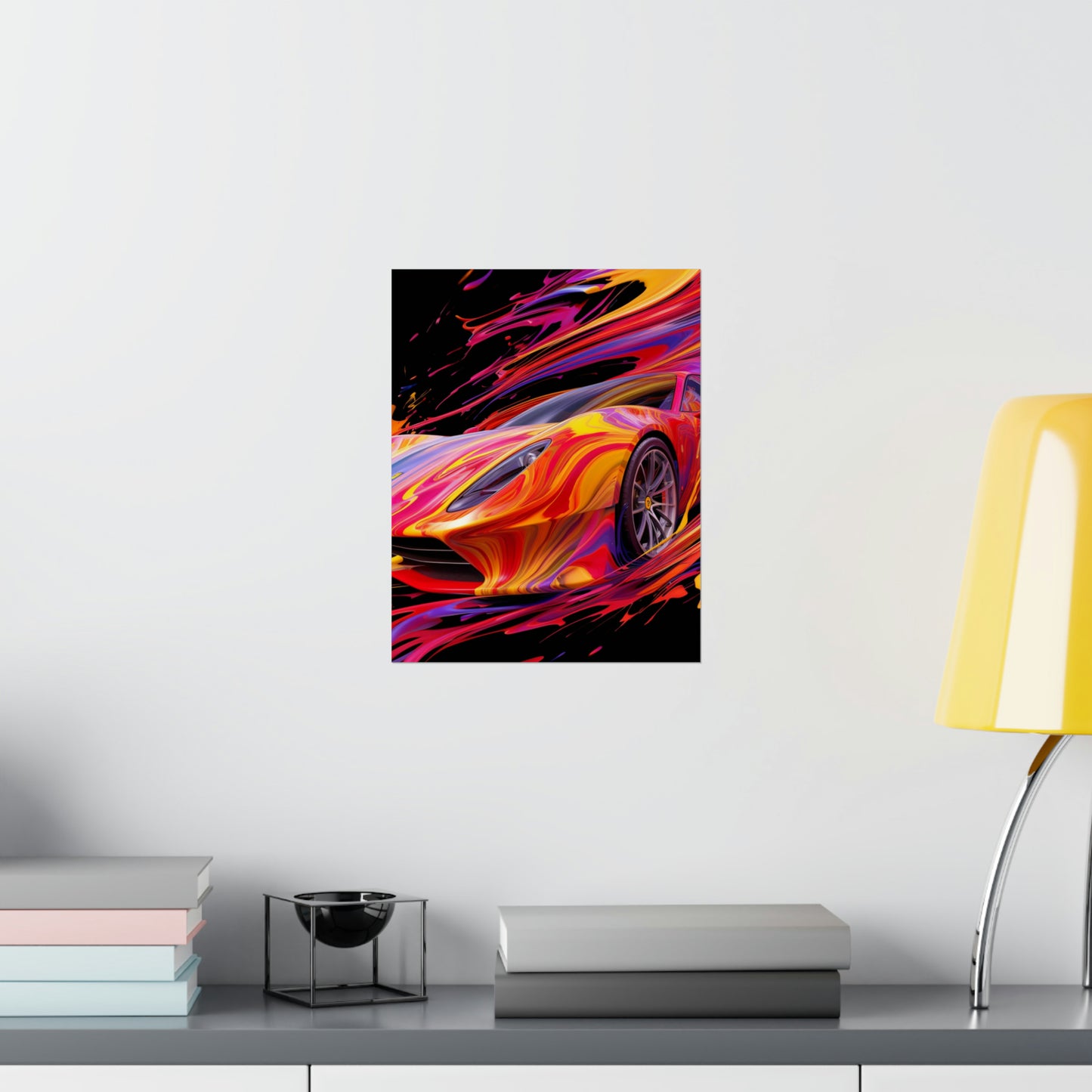 Premium Matte Vertical Posters Ferrari Water Fusion 2