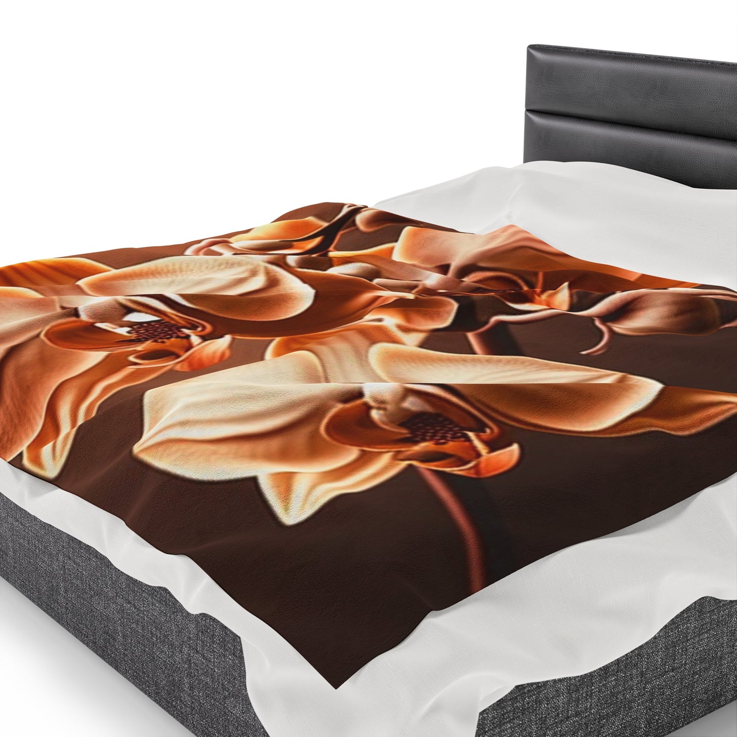 Velveteen Plush Blanket orchid pedals 3