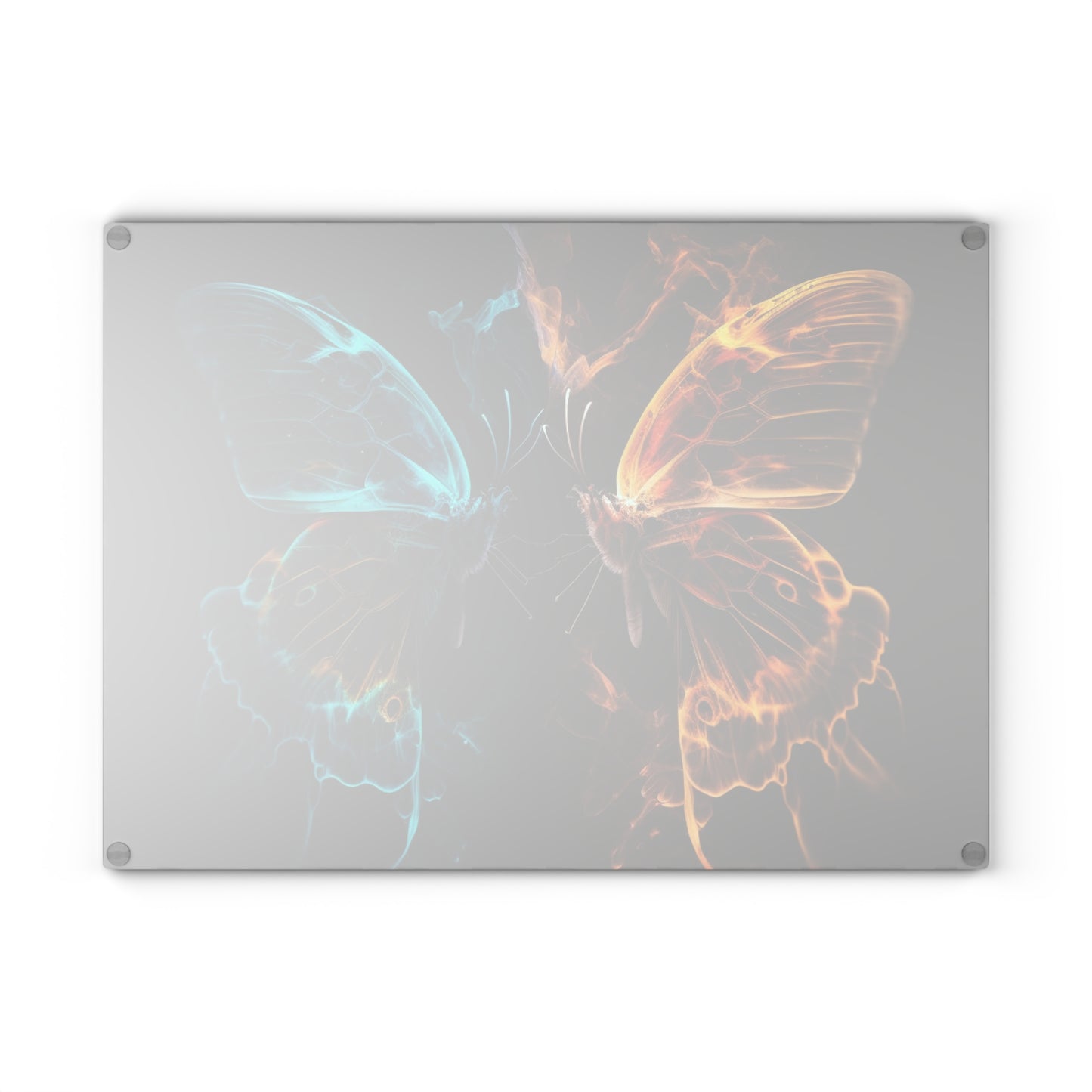 Glass Cutting Board Kiss Neon Butterfly 6