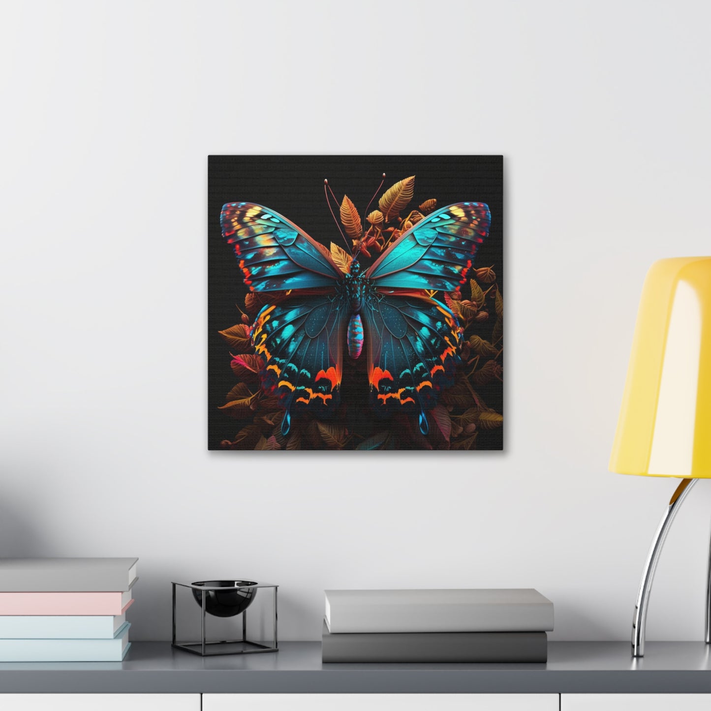 Canvas Gallery Wraps Hue Neon Butterfly 1