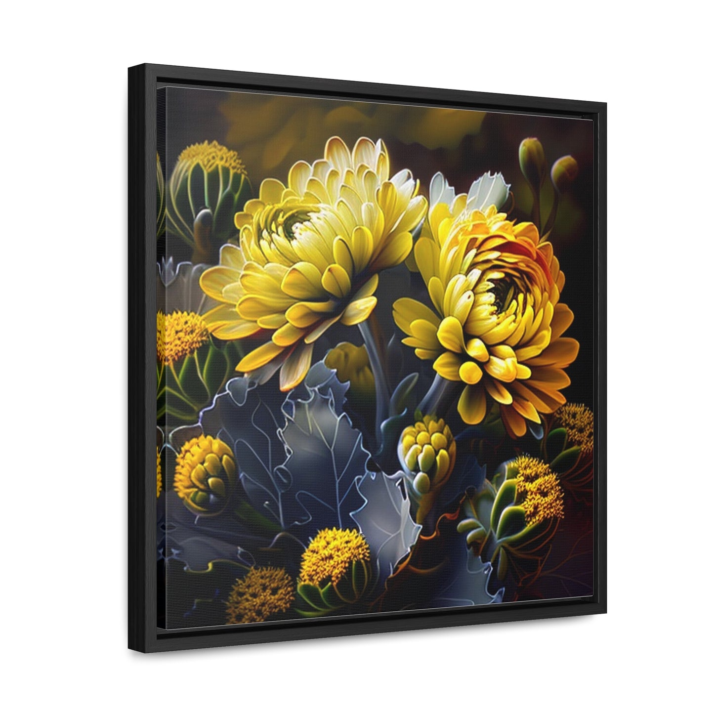 Gallery Canvas Wraps, Square Frame Yellow Hermosas Flores Amarillas 1