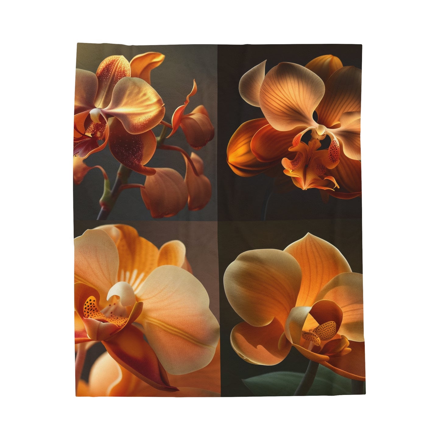 Velveteen Plush Blanket Orange Orchid 5