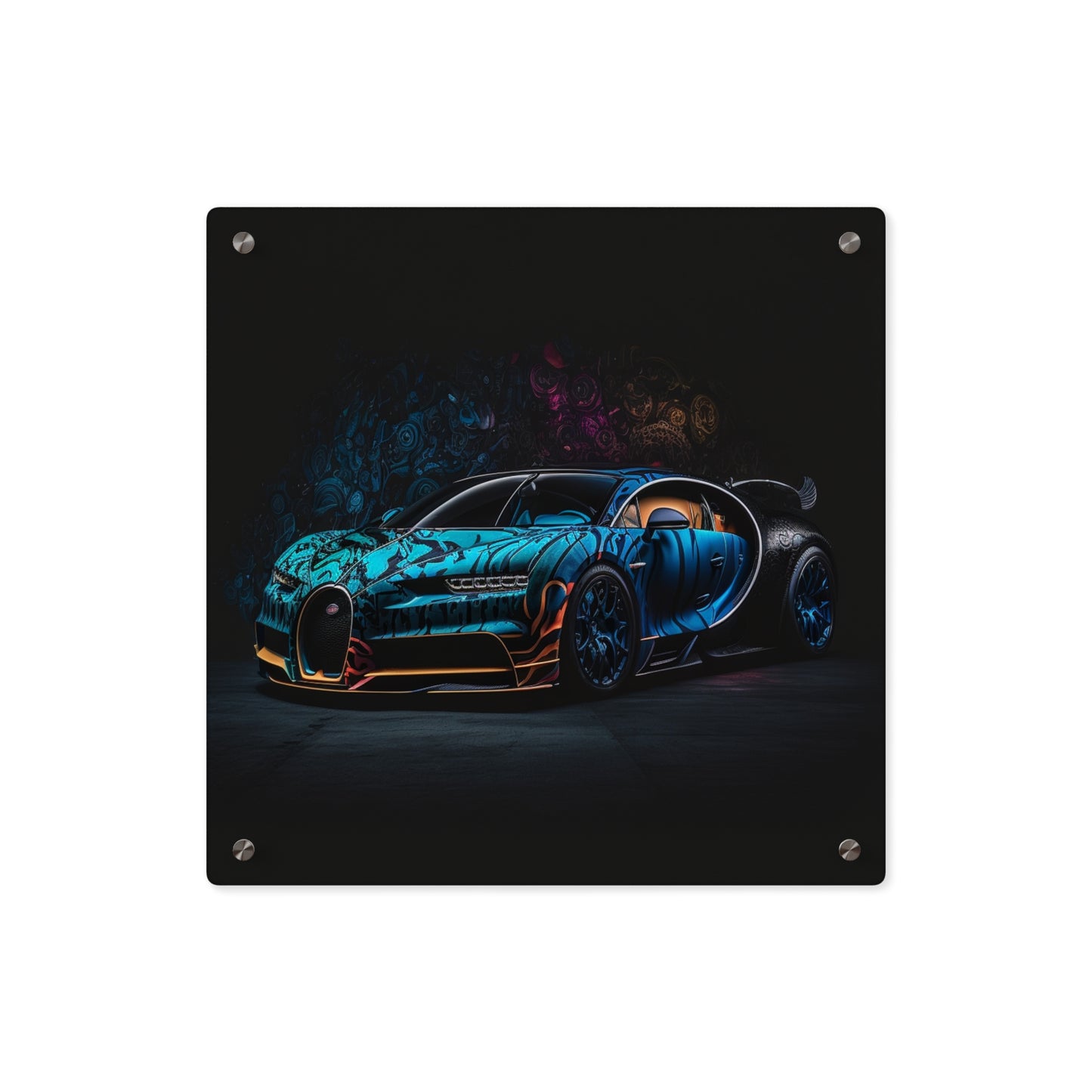 Acrylic Wall Art Panels Bugatti Blue 3