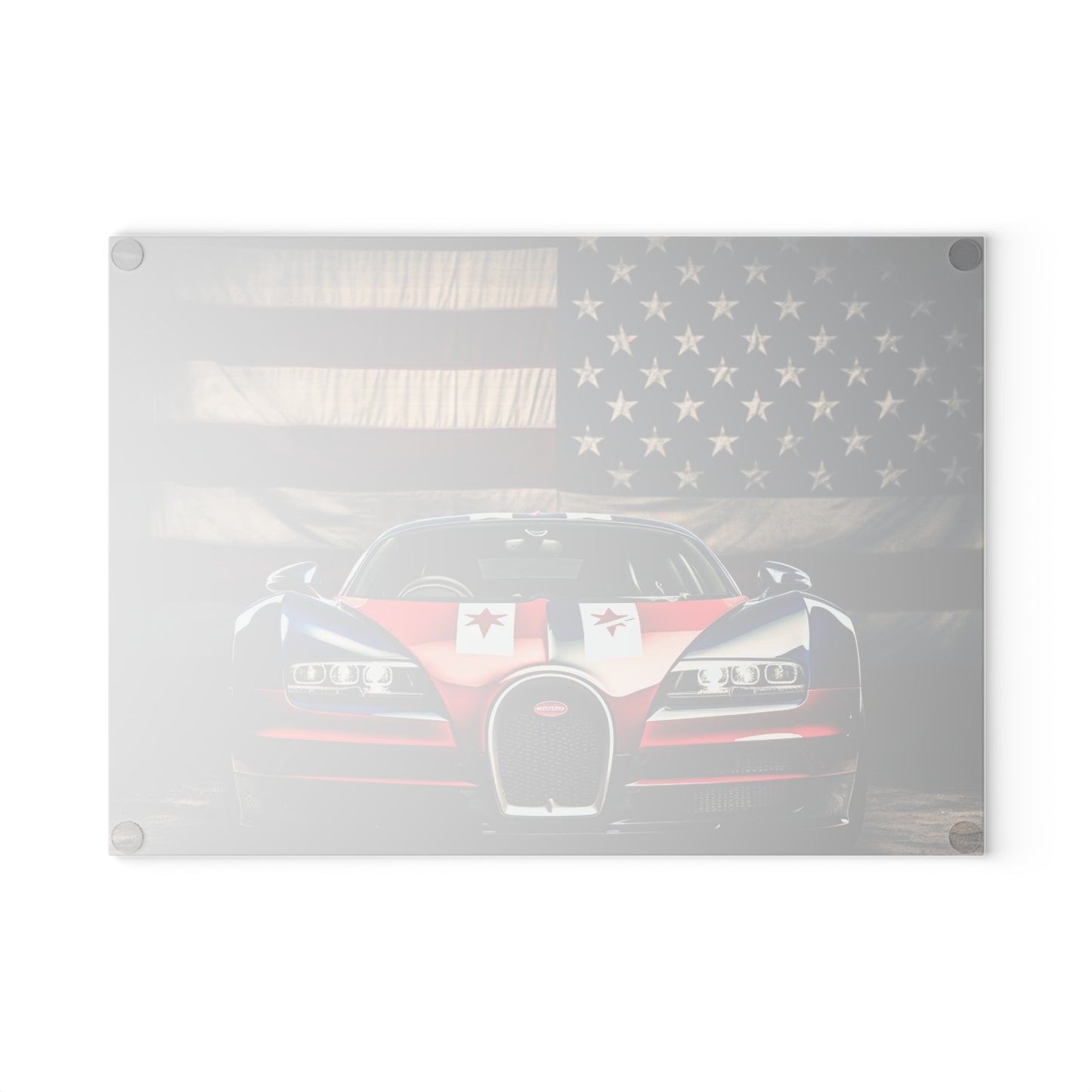 Glass Cutting Board Bugatti American Flag 3