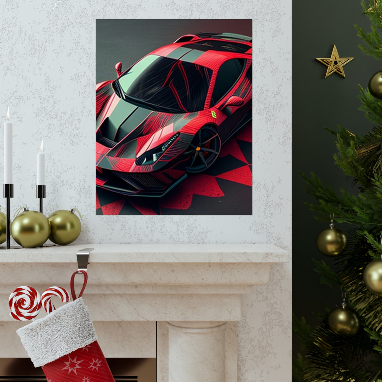 Premium Matte Vertical Posters Ferrari Hyper 2