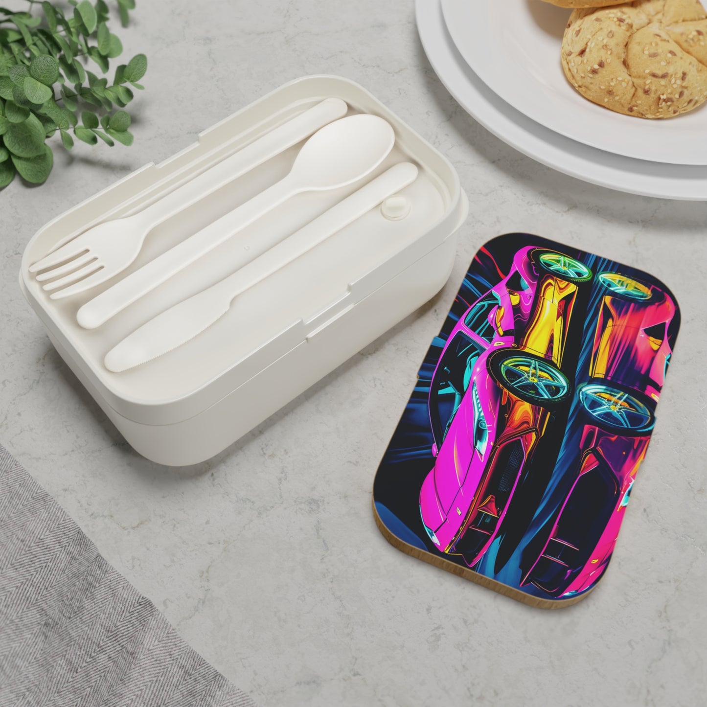 Bento Lunch Box Pink Macro Ferrari 3