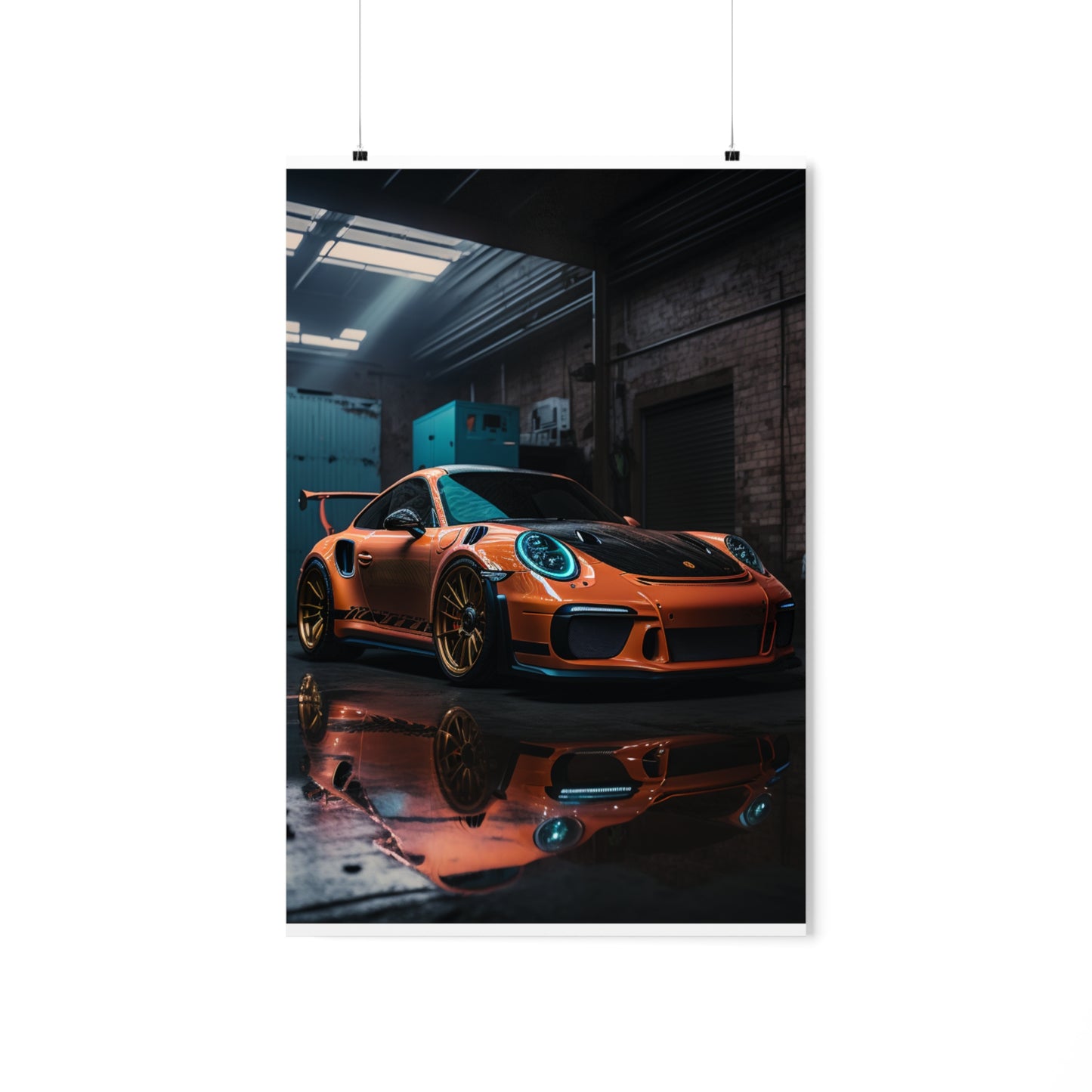 Premium Matte Vertical Posters Porsche Color 1