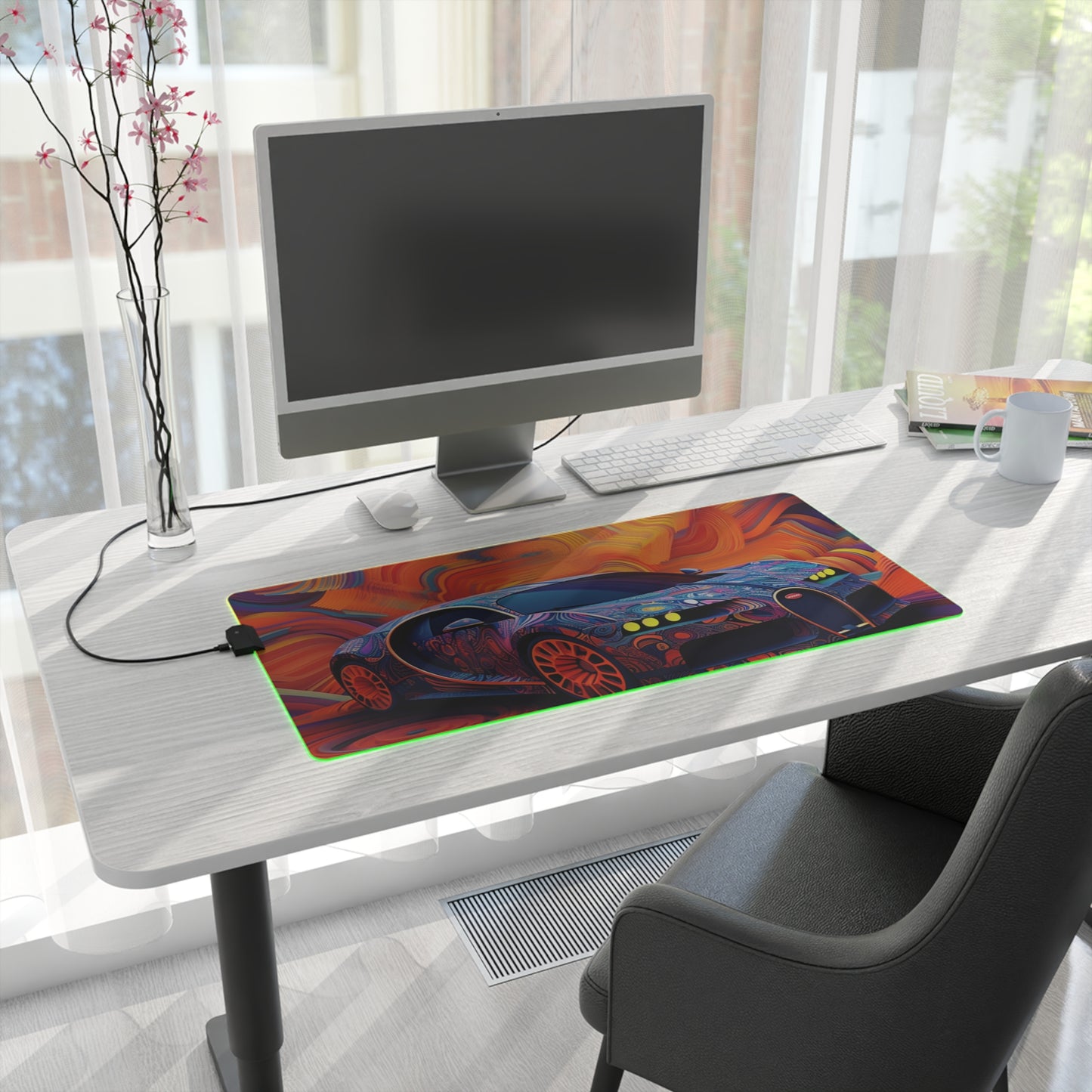 LED Gaming Mouse Pad Bugatti Abstract Concept 4